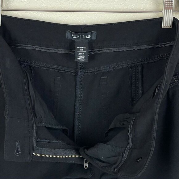 White House Black Market Jeans Womens 6R Slim Low Rise Dark Washed Denim Black - Picture 9 of 9